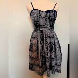 Band of Gypsies Navy and White Summer Dress
